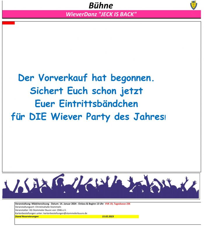 WieverDanz "Jeck is Back" 2024